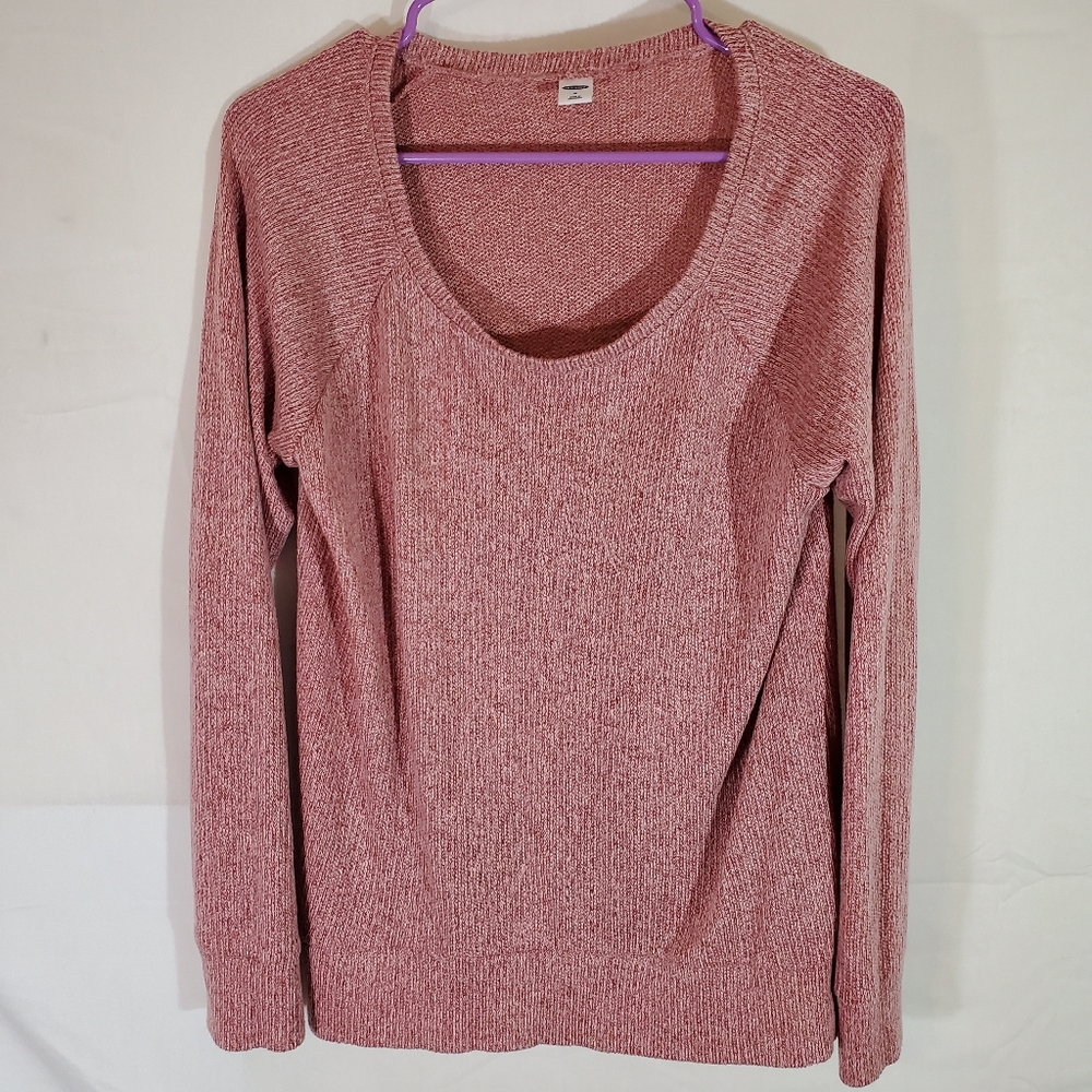 Old Navy Knit Long Sleeve Top Red Size Medium
